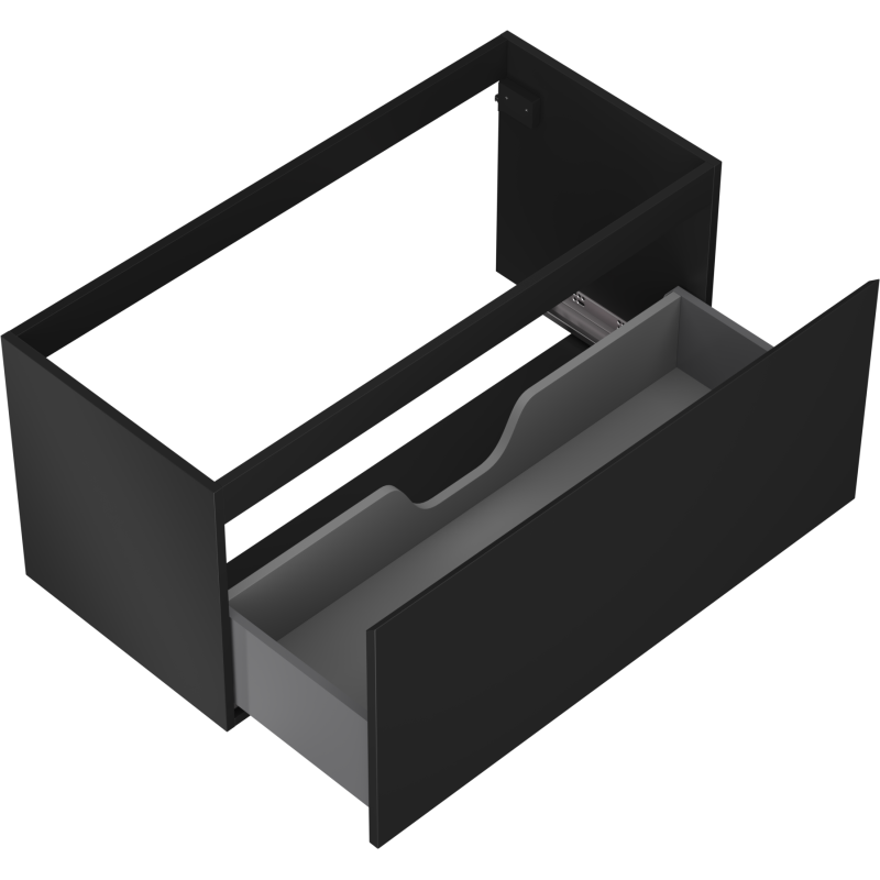 Mexen Orio шкаф за баня под мивка 100 см, 1 чекмедже, черен мат - 91A10-10047-1-BF71