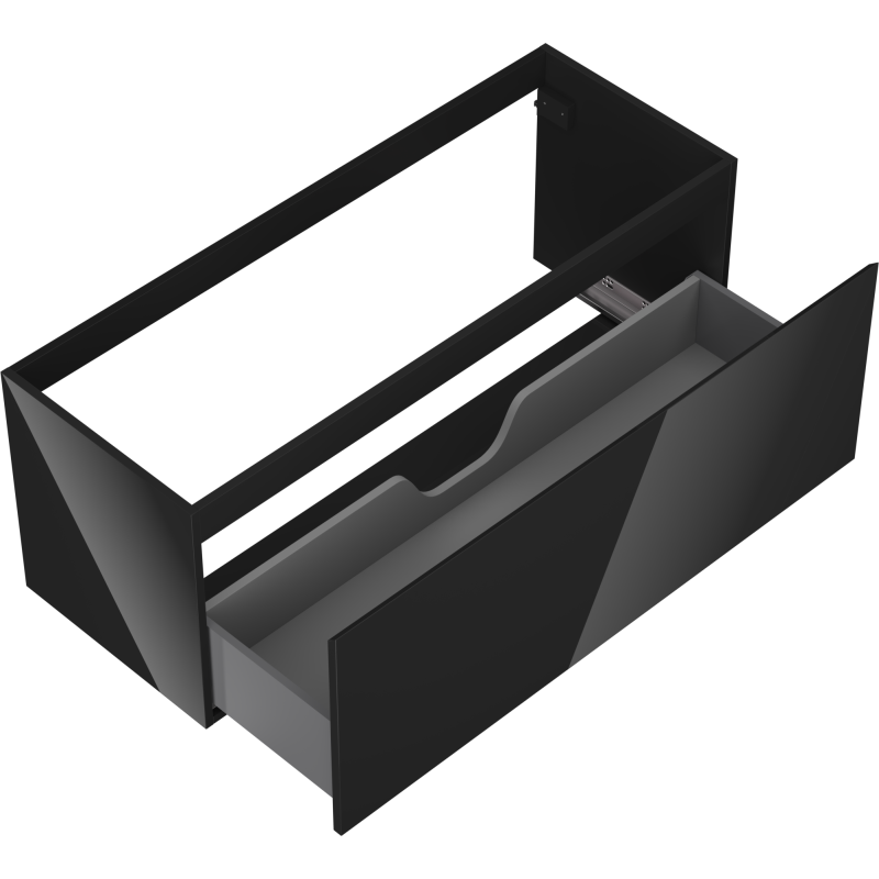Mexen Orio шкаф за баня под мивка 120 см, 1 чекмедже, черен гланц - 91A10-12047-1-BF70