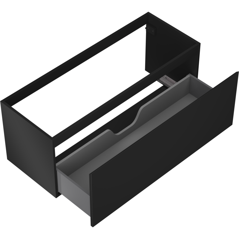 Mexen Orio шкафче за баня за мивка 120 см, 1 чекмедже, черно матово - 91A10-12047-1-BF71