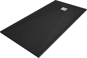 Mexen Stone+ правоъгълен композитен поддушов корито 160 х 100 см, черен - 44701016