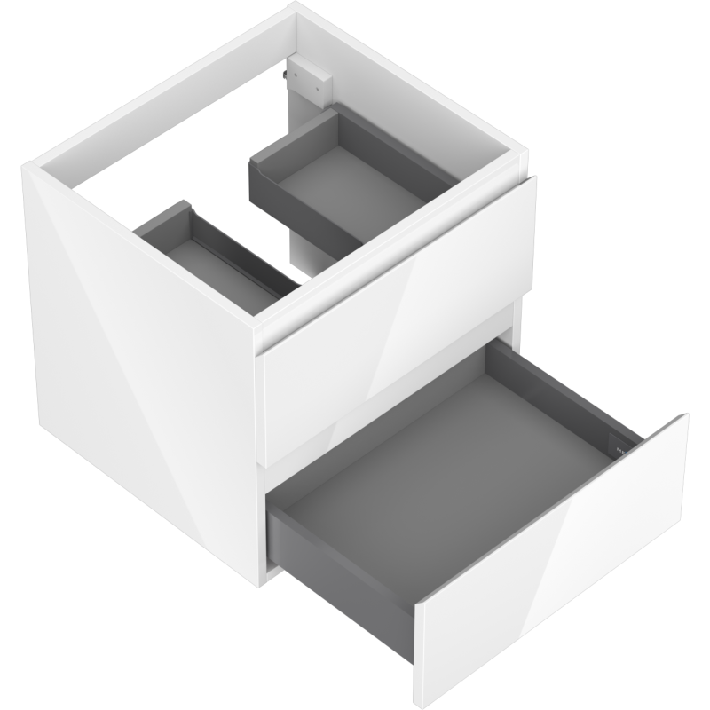 Mexen Orio шкаф за баня под умивалник 50 см, 2 чекмеджета, бял гланц