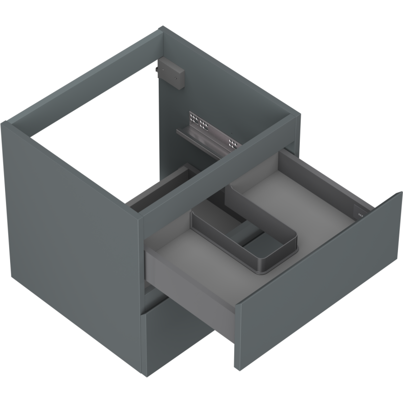 Mexen Orio шкаф за баня под мивка 50 см, 2 чекмеджета, графит мат - 91A10-05047-2-BFF66