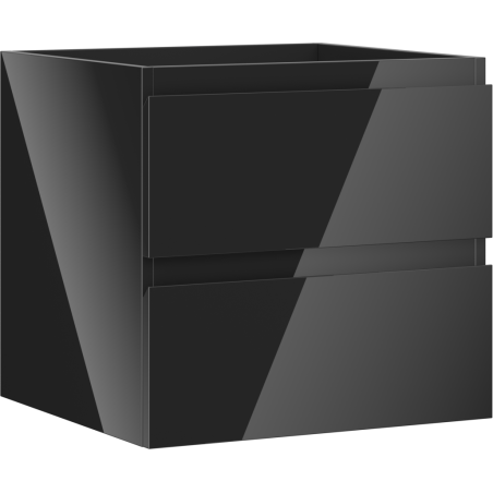 Mexen Orio баня шкаф под мивка 50 см, 2 чекмеджета, черен гланц - 91A10-05047-2-BFF70