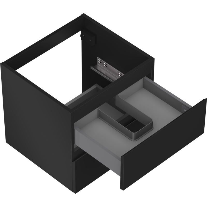 Mexen Orio шкаф за баня под умивалник 50 см, 2 чекмеджета, черен мат - 91A10-05047-2-BFF71