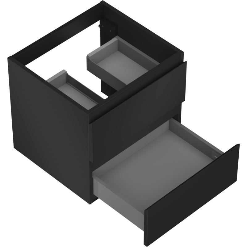 Mexen Orio шкаф за баня под умивалник 50 см, 2 чекмеджета, черен мат - 91A10-05047-2-BFF71