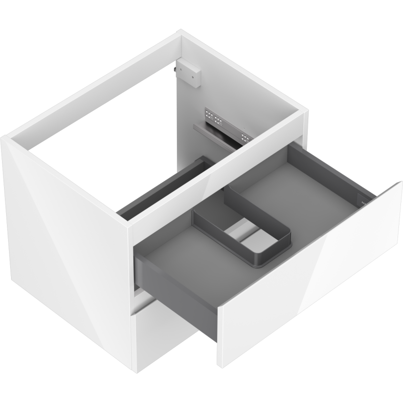 Mexen Orio шкаф за баня за мивка 60 см, 2 чекмеджета, бял гланц - 91A10-06047-2-BFF00