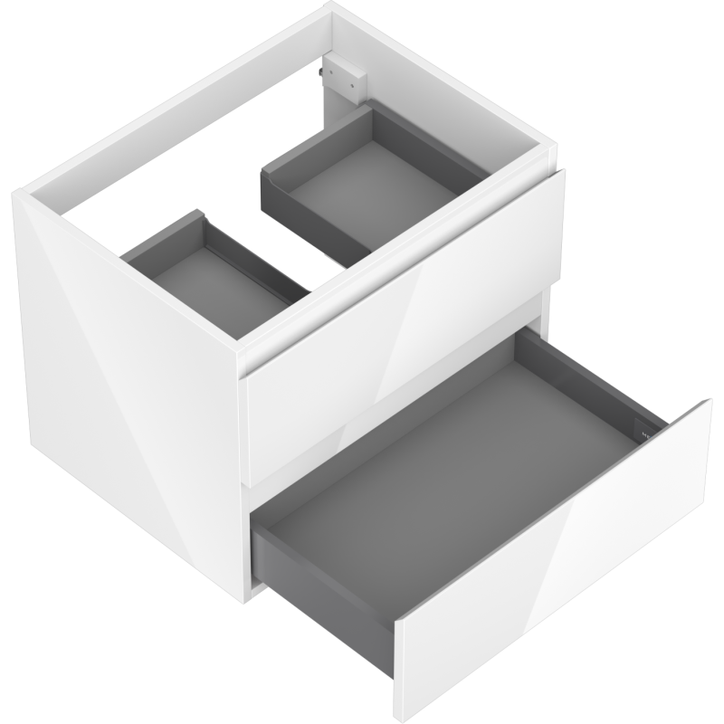 Mexen Orio шкаф за баня за мивка 60 см, 2 чекмеджета, бял гланц - 91A10-06047-2-BFF00