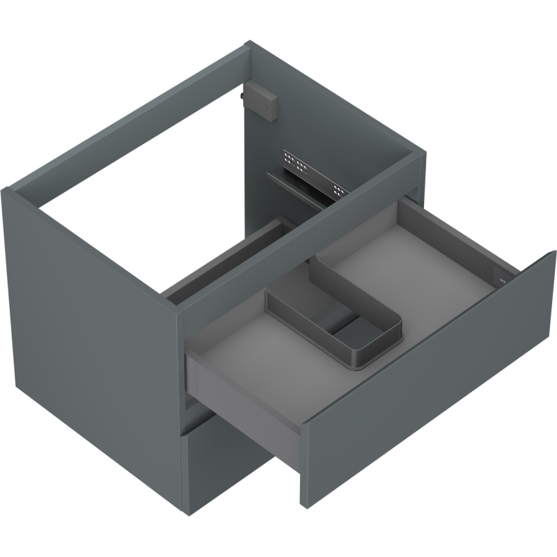 Mexen Orio шкаф за баня с умивалник 60 см, 2 чекмеджета, матов графит - 91A10-06047-2-BFF66