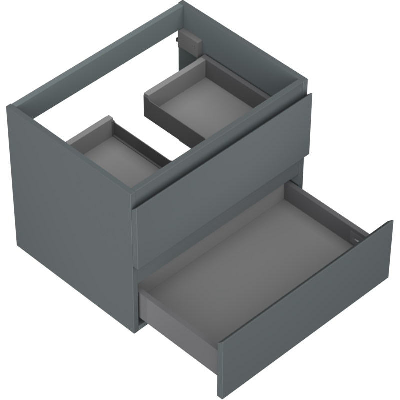Mexen Orio шкаф за баня с умивалник 60 см, 2 чекмеджета, матов графит - 91A10-06047-2-BFF66