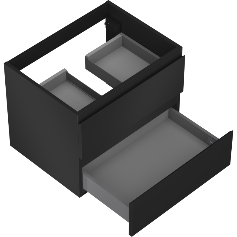 Mexen Orio шкаф за баня под мивка 60 см, 2 чекмеджета, черен мат - 91A10-06047-2-BFF71