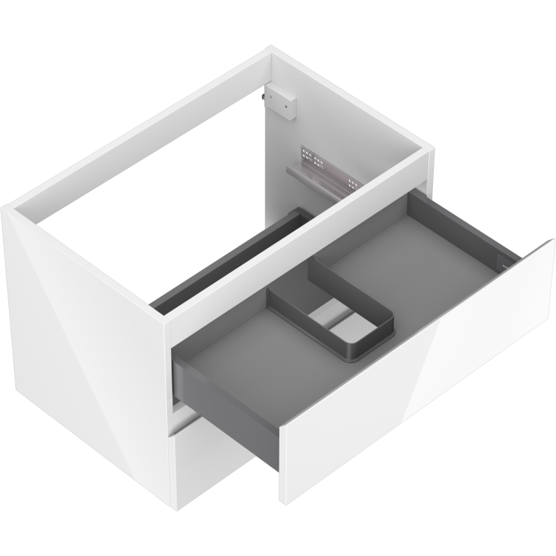 Mexen Orio шкаф за баня под мивка 70 см, 2 чекмеджета, бял гланц - 91A10-07047-2-BFF00