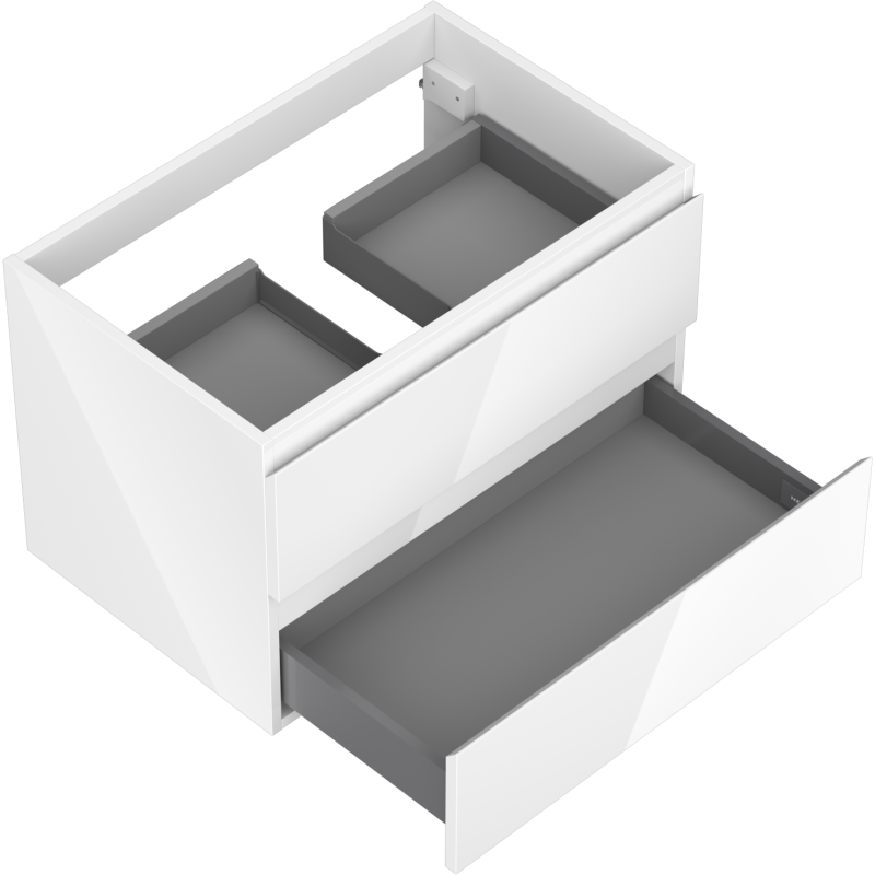 Mexen Orio шкаф за баня под мивка 70 см, 2 чекмеджета, бял гланц - 91A10-07047-2-BFF00