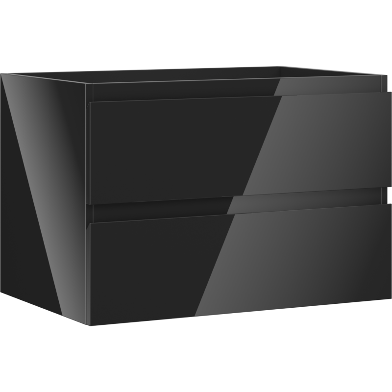 Mexen Orio шкаф за баня под умивалник 70 см, 2 чекмеджета, черен гланц - 91A10-07047-2-BFF70