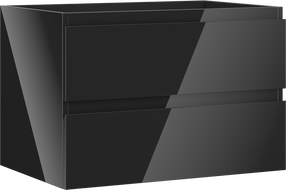 Mexen Orio шкаф за баня под умивалник 70 см, 2 чекмеджета, черен гланц - 91A10-07047-2-BFF70