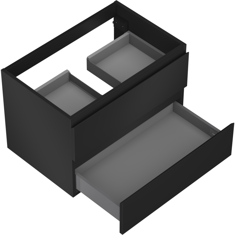 Mexen Orio шкаф за баня под мивка 70 см, 2 чекмеджета, черен мат - 91A10-07047-2-BFF71