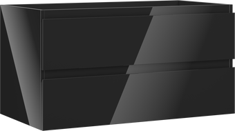 Mexen Orio шкаф за баня под мивка 90 см, 2 чекмеджета, черен гланц - 91A10-09047-2-BFF70