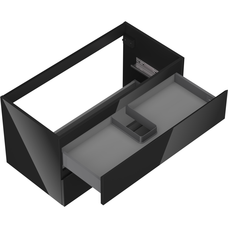 Mexen Orio шкаф за баня под мивка 90 см, 2 чекмеджета, черен гланц - 91A10-09047-2-BFF70