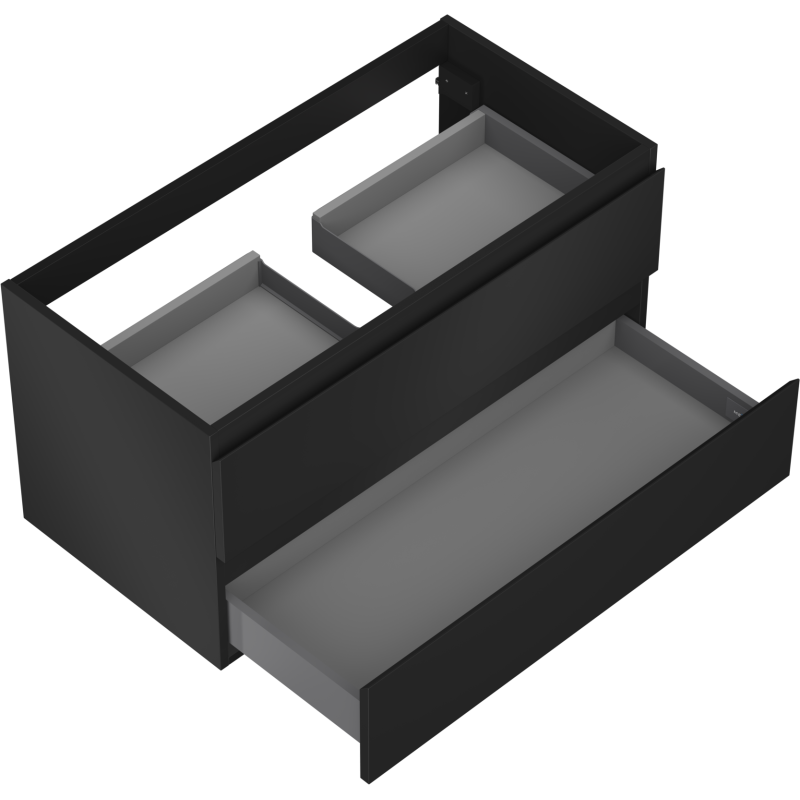 Mexen Orio шкаф за баня под мивка 90 см, 2 чекмеджета, черен мат - 91A10-09047-2-BFF71