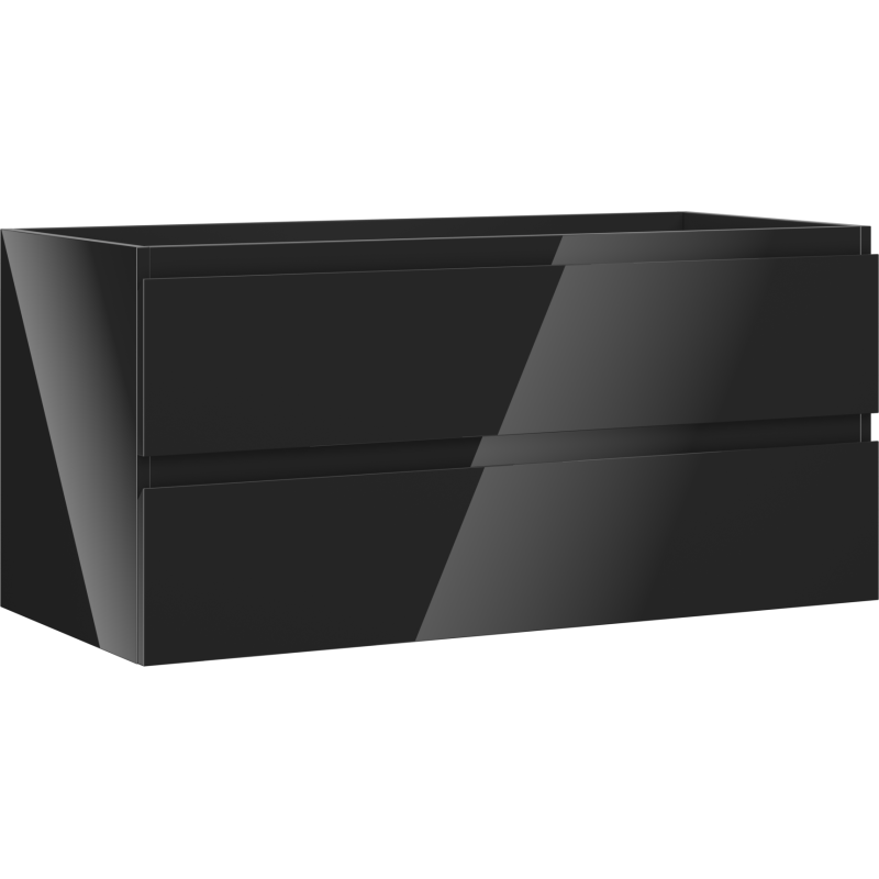 Mexen Orio шкаф за баня под умивалник 100 см, 2 чекмеджета, черен гланц