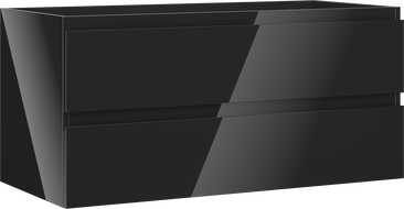 Mexen Orio шкаф за баня под умивалник 100 см, 2 чекмеджета, черен гланц