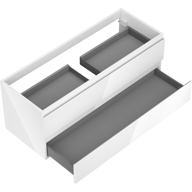 Mexen Orio баня шкаф под мивка 120 см, 2 чекмеджета, бял гланц - 91A10-12047-2-BFF00