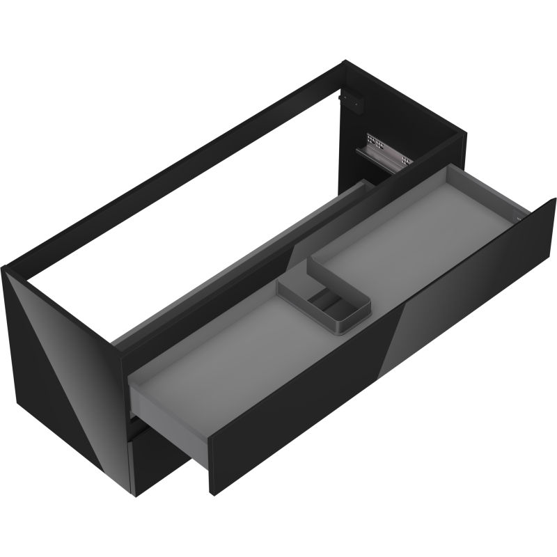 Mexen Orio шкаф за баня подмивнически, 120 см, 2 чекмеджета, черен гланц - 91A10-12047-2-BFF70