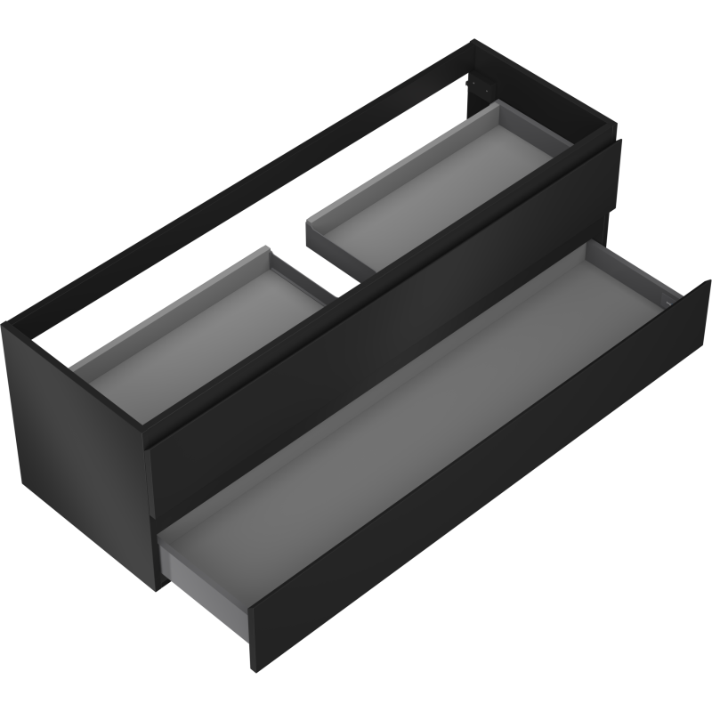 Mexen Orio шкаф за баня под мивка 140 см, 2 чекмеджета, черен мат - 91A10-14047-2-BFF71