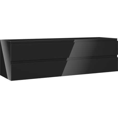 Mexen Orio шкаф за баня под мивка 160 cm, 2 чекмеджета, черен блясък - 91A10-16047-2-BFF70