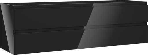 Mexen Orio шкаф за баня под мивка 160 cm, 2 чекмеджета, черен блясък - 91A10-16047-2-BFF70