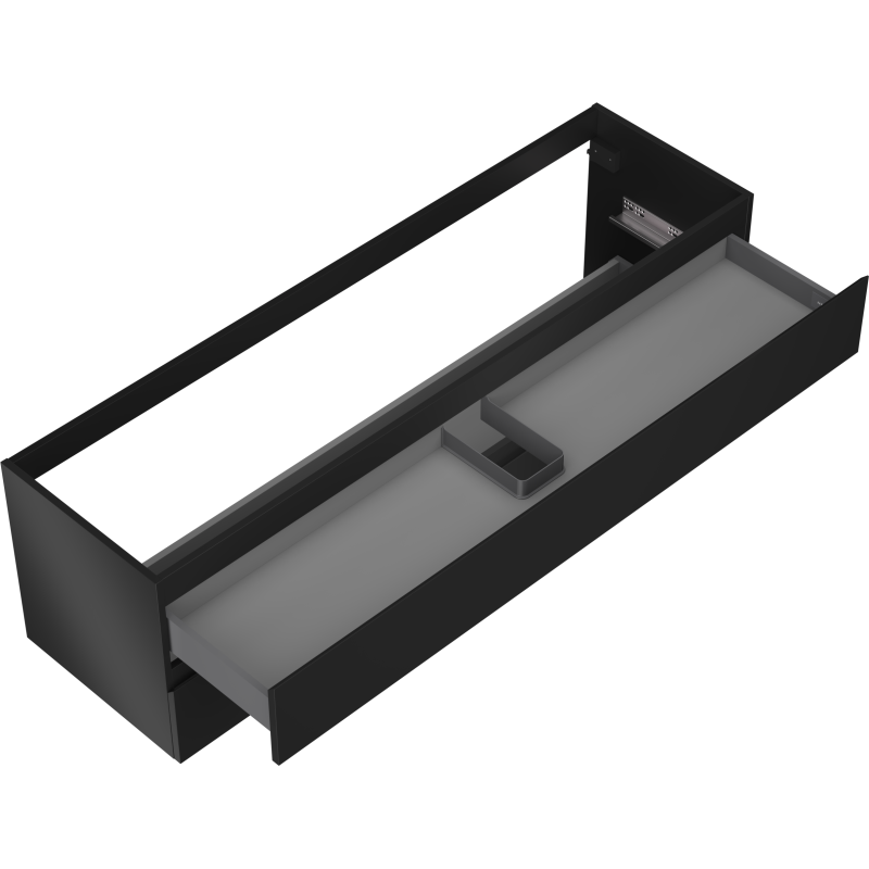 Mexen Orio шкаф за баня под умивалник 160 см, 2 чекмеджета, черен мат