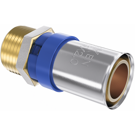 Mexen PEX-P пресоваща съединителна част, пресово PEX намаляване 20 x 1/2 GZ - W97123-2012M-00