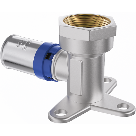 Mexen PEX-P коляно за стенно монтиране със скоба, пресовано PEX 16 x 1/2 GW - W97128-1612F-00