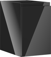 Mexen Orio шкаф за баня под умивалник 30 см, 1 врата, черен гланц - 91A11-03047-1-BF70