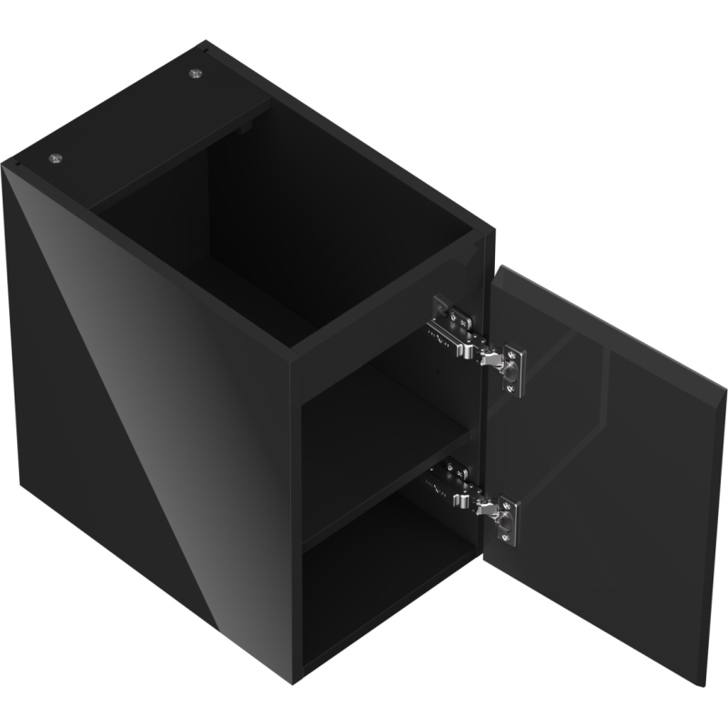Mexen Orio шкаф за баня под умивалник 30 см, 1 врата, черен гланц - 91A11-03047-1-BF70