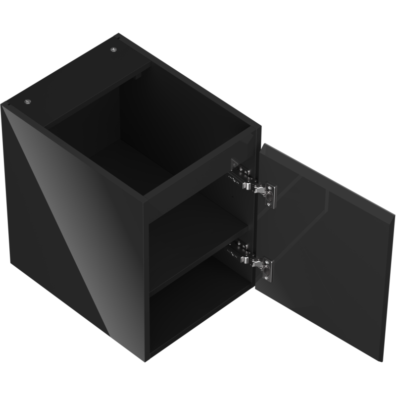Mexen Orio Шкафче за баня под мивка 35 см, 1 врата, черен гланц - 91A11-03547-1-BF70