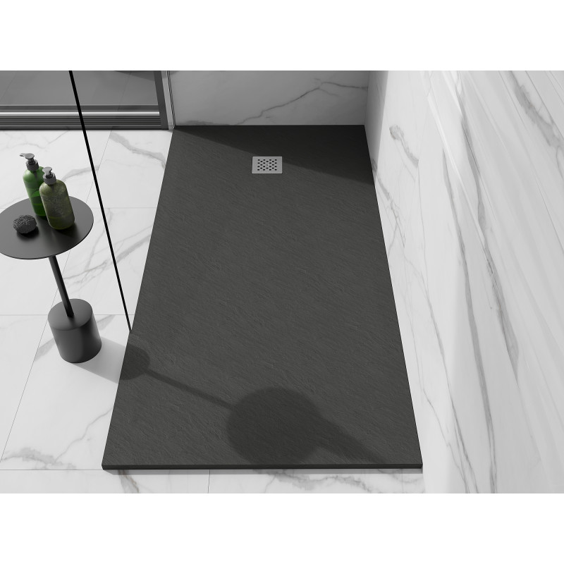 Mexen Stone+ правоъгълна композитна душова тава 160 x 70 см, антрацит - 44717016