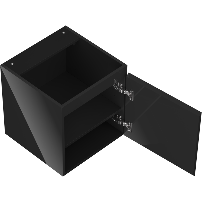 Mexen Orio шкаф за баня под мивка 45 см, 1 врата, черен гланц - 91A11-04547-1-BF70