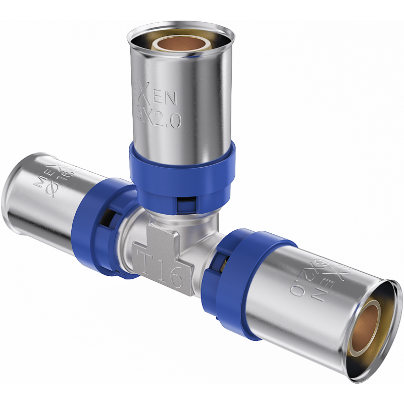 Mexen PEX-P пресоващ тройник, пресован PEX 16 x 16 x 16 - W97130-161616-00
