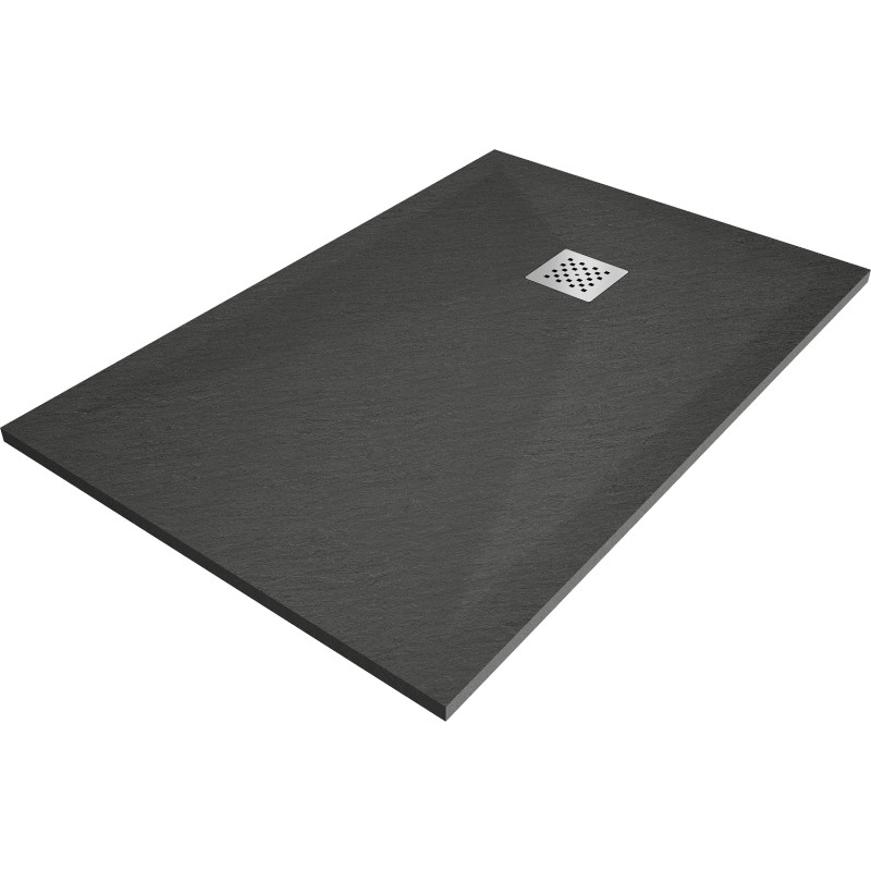 Mexen Stone+ правоъгълно композитно корито за душ 90 x 80 см, антрацит - 44718090