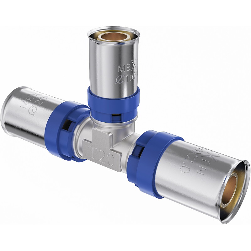 Mexen PEX-P редукционен компресионен тройник, пресов PEX 20 x 16 x 16 - W97131-201616-00