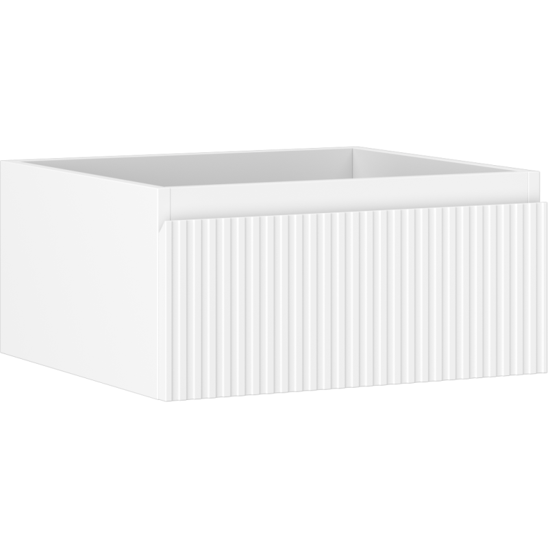 Mexen Rivel шкаф за баня под умивалник 50 см, 1 чекмедже, оребрена, бяла мат- 91A20-05023-1-BF01