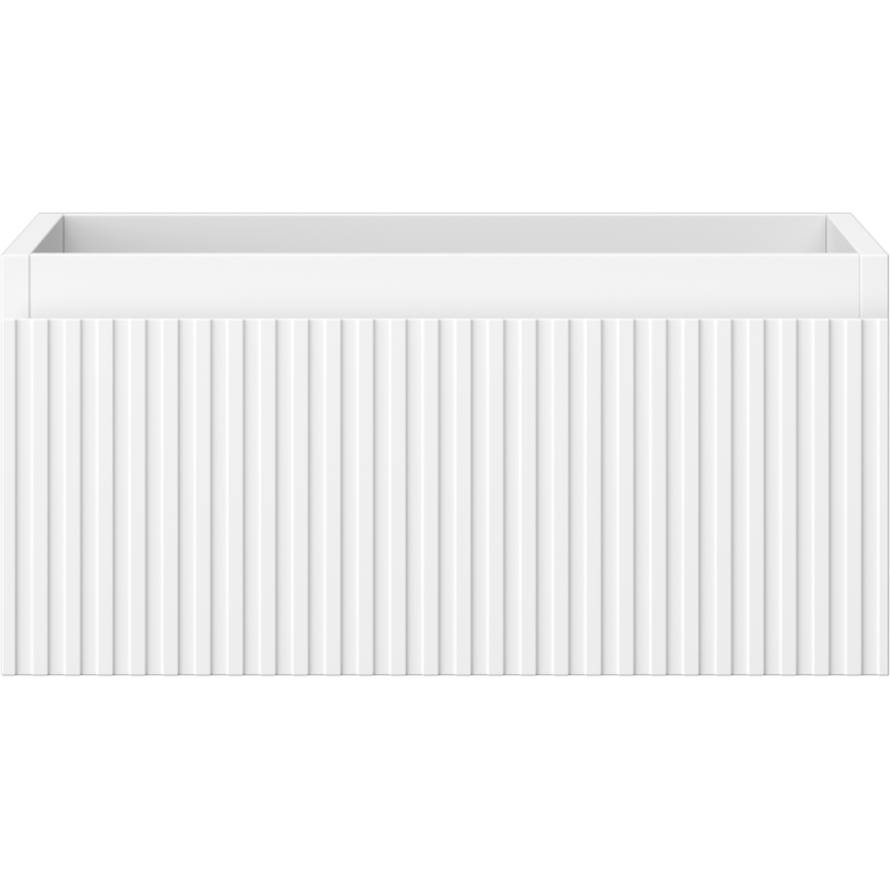 Mexen Rivel шкаф за баня под умивалник 50 см, 1 чекмедже, оребрена, бяла мат- 91A20-05023-1-BF01