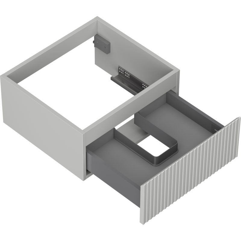 Mexen Rivel шкаф за баня под мивка 50 см, 1 чекмедже, релефна, сив мат - 91A20-05023-1-BF62