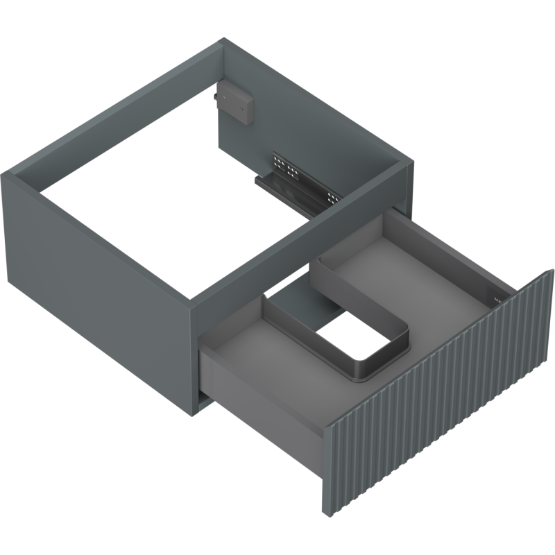 Mexen Rivel шкаф за баня подумивалников 50 см, 1 чекмедже, рифелован, графит мат - 91A20-05023-1-BF66