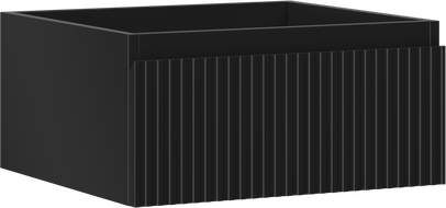 Mexen Rivel шкафче за баня под мивка 50 см, 1 чекмедже, оребрено, черен мат - 91A20-05023-1-BF71