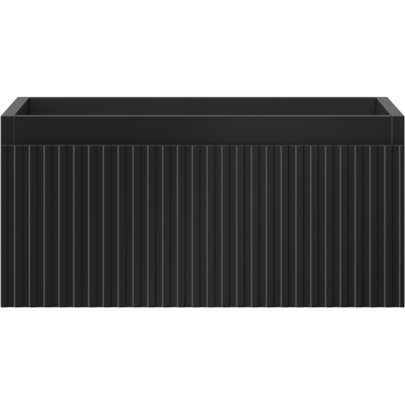 Mexen Rivel шкафче за баня под мивка 50 см, 1 чекмедже, оребрено, черен мат - 91A20-05023-1-BF71