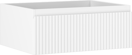 Mexen Rivel шкафче за баня под мивка 60 см, 1 чекмедже, набраздено, бяло мат - 91A20-06023-1-BF01