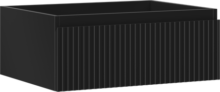 Mexen Rivel шкаф за баня за мивка 60 см, 1 чекмедже, оребрено, черно матово - 91A20-06023-1-BF71