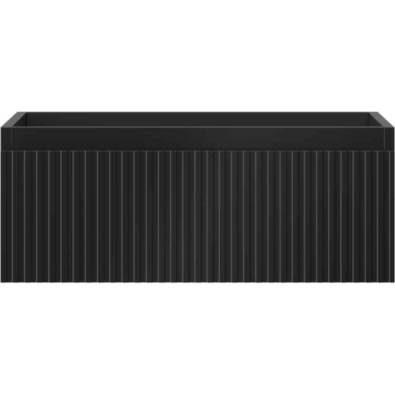 Mexen Rivel шкаф за баня за мивка 60 см, 1 чекмедже, оребрено, черно матово - 91A20-06023-1-BF71