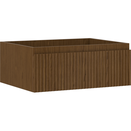 Mexen Rivel шкафче за баня под мивка 60 см, 1 чекмедже, гофрирано, орех - 91A20-06023-1-BF86